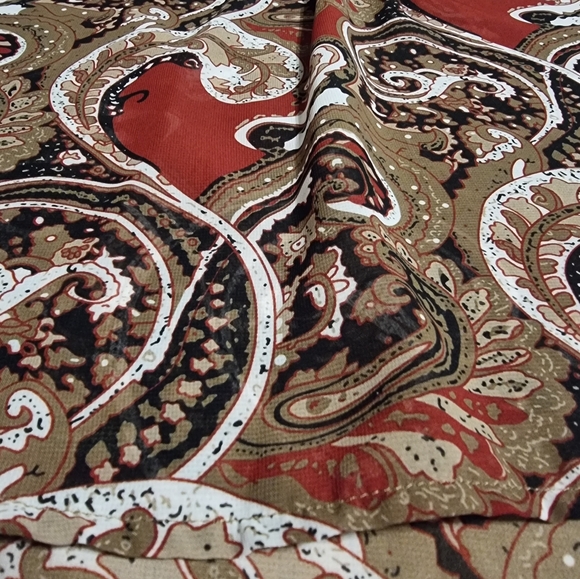 Brody Miles Paisley Print Semi-Sheer Tunic Blouse - Picture 7 of 10